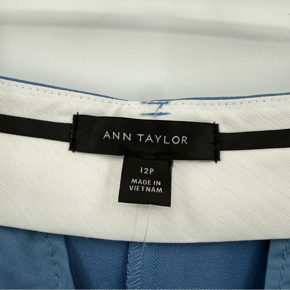 Ann Taylor The Petite Modern Wide Leg Trouser in Cool Cascades 12 Petite NWT - Picture 5 of 15